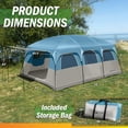 thumbnail image 3 of Wakeman Outdoors 12 Person Large Camping Tent - Tall Family Cabin Shelter with Room Dividers, Blue, 3 of 9