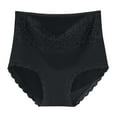 thumbnail image 2 of Seamless High Waisted Underwear for Women Women Solid Color Underwear High Waisted Lace Tight and Breathable Underwear Panties Cotton Briefs for Women Black XXL, 2 of 3