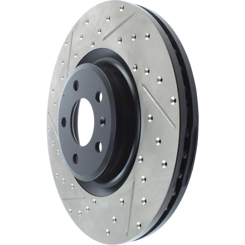 StopTech Slotted & Drilled Sport Brake Rotor Fits select: 2013-2017 AUDI Q5, 2017-2020 PORSCHE MACAN