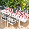 thumbnail image 2 of Red Valentine's Day Table Cloths for 8 Foot Rectangle Tables, Love Heart Modern Art Watercolor Patio Waterproof Elastic Fitted Tablecloths, Washable Rectangular Table Cover for Camping, 2 of 8