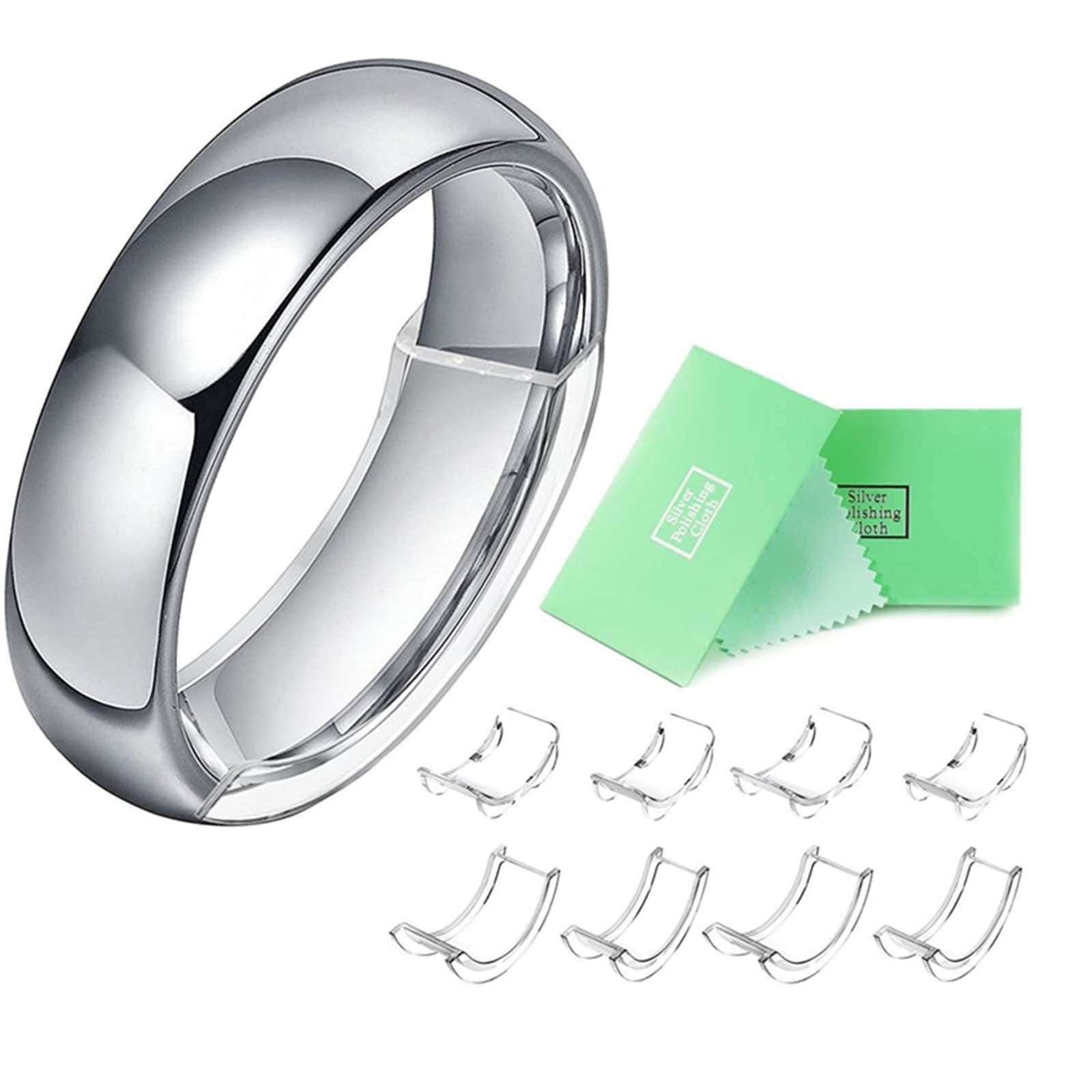 4 Kinds of 100mm Invisible Ring Spacer Invisible Ring Guards for Wedding Rings Fitter Tightener Resizers Strips EXCEART 12 Pcs Ring Size Adjuster for Loose Rings