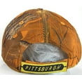 thumbnail image 3 of Pittsburgh Men's Striped 2-Tone Adjustable Baseball Cap (Orange Camo), 3 of 3