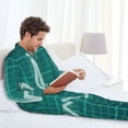 thumbnail image 6 of Sikiie ECG Wave Mens Pajama Set, Soft Warm Long Sleeve Sleepwear, Cozy Button-Down Pjs for Men-Medium, 6 of 7