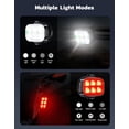 thumbnail image 4 of Bike Light Set, USB Rechargeable Front & Rear Bicycle Lights with 4+6 Modes, IP65 Waterproof for Night Riding Safety, 1.5H Fast Charge & Easy Install, 4 of 7