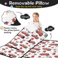 thumbnail image 3 of Fireman and Sign White Pattern Teens Toddler Nap Mat with Pillow, Sleeping Mat Bag for Preschool Daycare 59"x22", 3 of 6