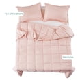 thumbnail image 5 of All Season Pink 3 Piece Twin Size Down Alternative Comforter Set with Corner Tabs, 5 of 7