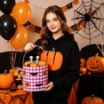 thumbnail image 6 of KKOUHVY Halloween Candy Bags, Reusable Fabric Trick or Treat Bags, Plaid Halloween Ghost Pumpkin Buckets for Candies Snacks Gift Party Decor, Purple, 6 of 7