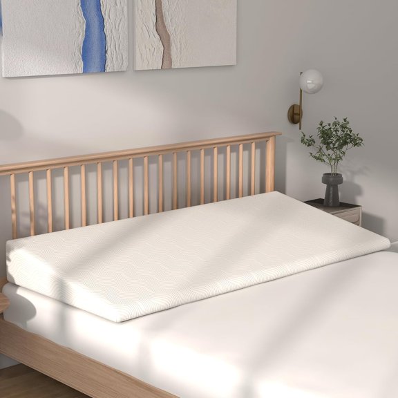 Bed Inclined Wedge Pillow, 7.5 Inch Incline Mattress Topper, Wedge Mattress Elevator for Anti-snoring, King