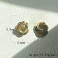 thumbnail image 4 of K-KED Women Earring Gold Circle Flower Ear Stud Dangle Hoop Drop Resin Earring Jewelry-Coffee, 4 of 9