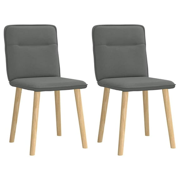 vidaXL Dining Chair Set of 2 Dark Grey