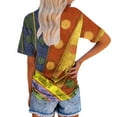 thumbnail image 3 of Fiudx Ofertas Del Día Blusa de Manga Corta con Cuello Redondo y Pantalón Corto Informal para Mujer a La Moda, 3 of 4