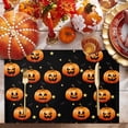 thumbnail image 2 of Halloween Placemats Set of 6 Funny Pumpkin Stars Bat Place Mats Fall Placemat Black Backdrop Table Mats for Dining Kitchen Table Holiday Dinner Party Home Decorations 13x19 Inch, 2 of 8