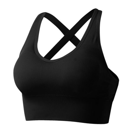 

ZHAGHMIN Beauty Back Tank Camis with Built In Bras for Women Summer Casual Solid Color O-Neck Corset Crop Tops Woman Tanks Camisoles Black One Size