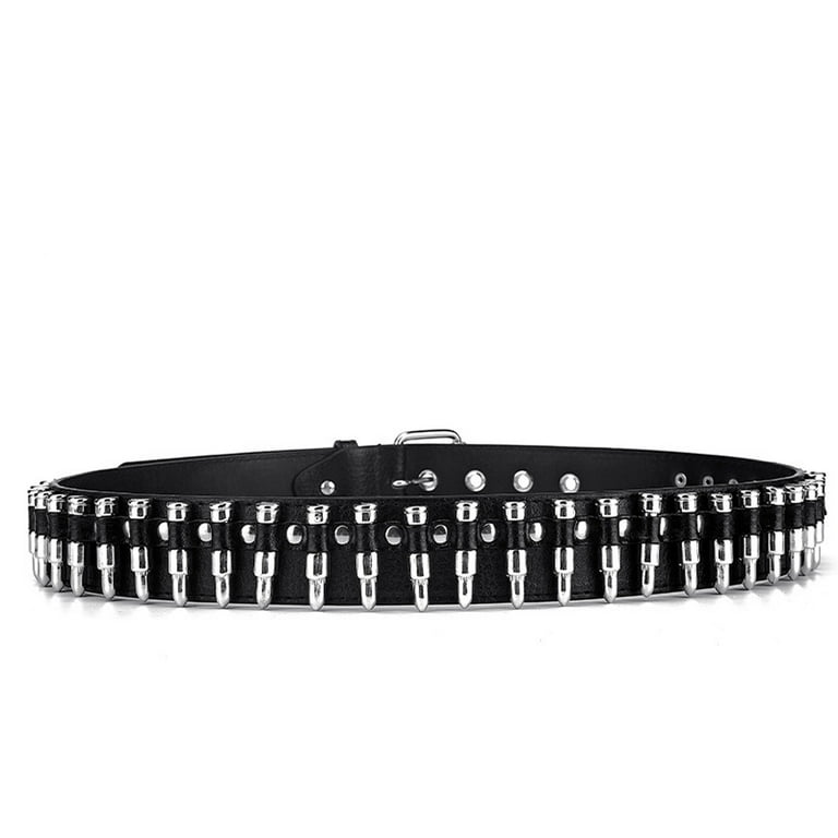 Women Men Studded Belt, Y2K Punk Bullets Spike Star Belts
