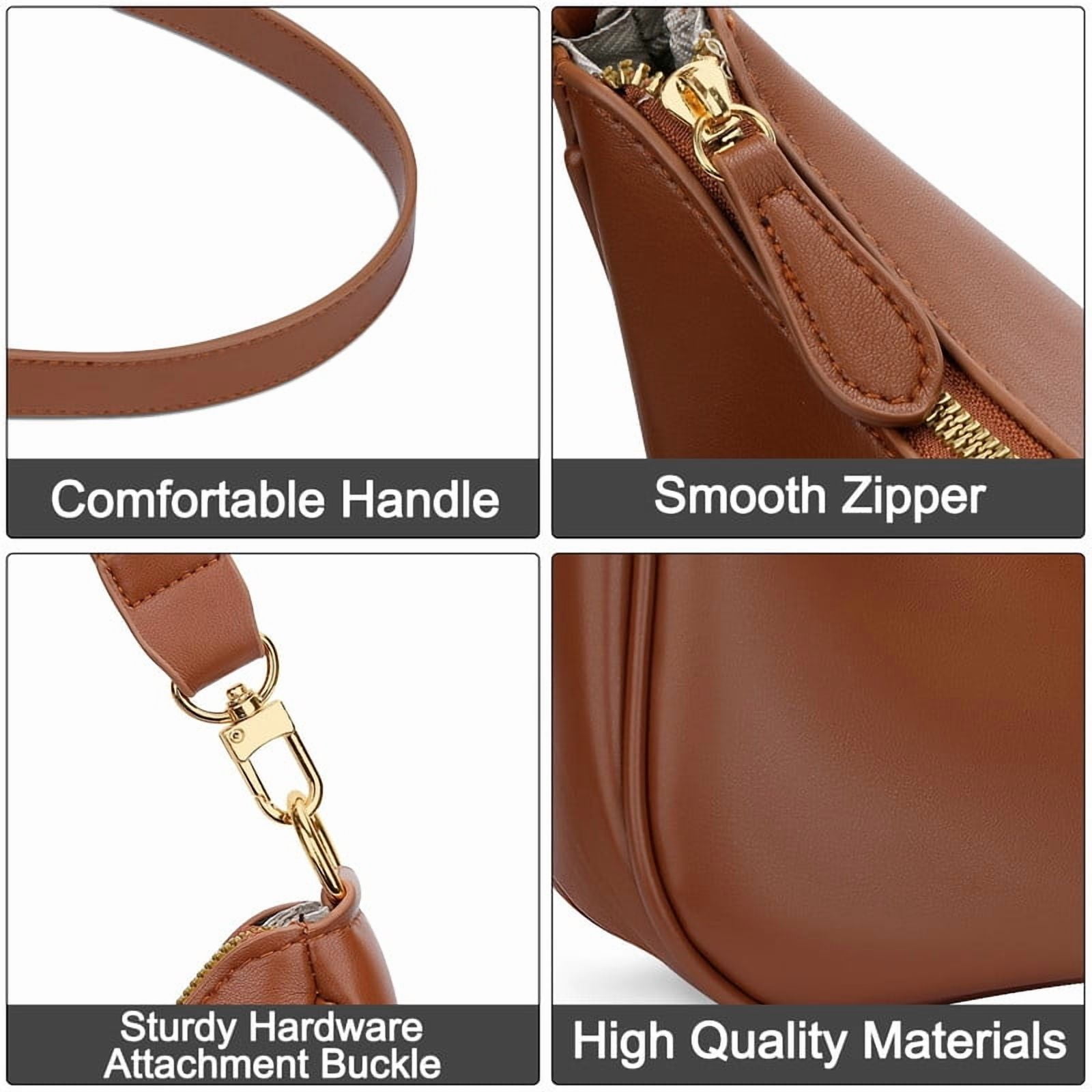 AOUNQ Clutch Tote Handbags with 2 Removable Straps and Zipper Closure Crossbody Bags Shoulder Purse Handbag for Women