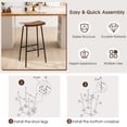 thumbnail image 6 of Gymax Industrial Saddle Stool Bar Height Bar Stool Dining Pub Chair w/ Metal Frame, 6 of 9
