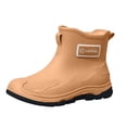 thumbnail image 3 of Crunowin Women's Ankle Rain Boots, All-Season Wear Non-Slip Everyday Short Low-Cut Outdoor Shoes Brown 10, 3 of 9