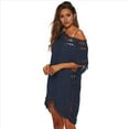 thumbnail image 3 of Trajes de Baño para Mujer, Pareos de de Crochet, Pareos de Playa, Trajes de Baño, Pareos de Bikini, Vestidos Azul Marino XXL, 3 of 6