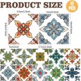 thumbnail image 2 of 12 Sheets 12 Style PVC Stickers Heat Transfer Film for Window Decoration Floral 140x140mm 1 sheet/style, 2 of 7