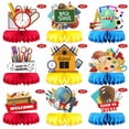 thumbnail image 7 of HCTSHG 9-Piece School Honeycomb Decorations Set, 6-Inch Diameter Paper Honeycomb Centerpieces in Red, Green, Yellow, Blue, for Back to School Table Top and Hanging Beehive Decor, 7 of 7