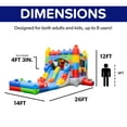 thumbnail image 5 of HeroKiddo Giant Waterslide Jumper, Bounce House Combo with Pool, Air Blower, Basketball Hoop, Commercial Grade, Kids, 5 of 9