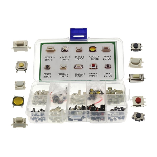Microinterruptor Táctil Momentáneo Seitruly Electrónica 250 Piezas