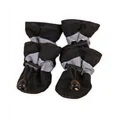 4pcs/set Waterproof Pet Dog Shoes Chihuahua Anti-slip Rain Boots Footwear for Small Cats Dogs Puppy Dog Pet Booties (black 2)