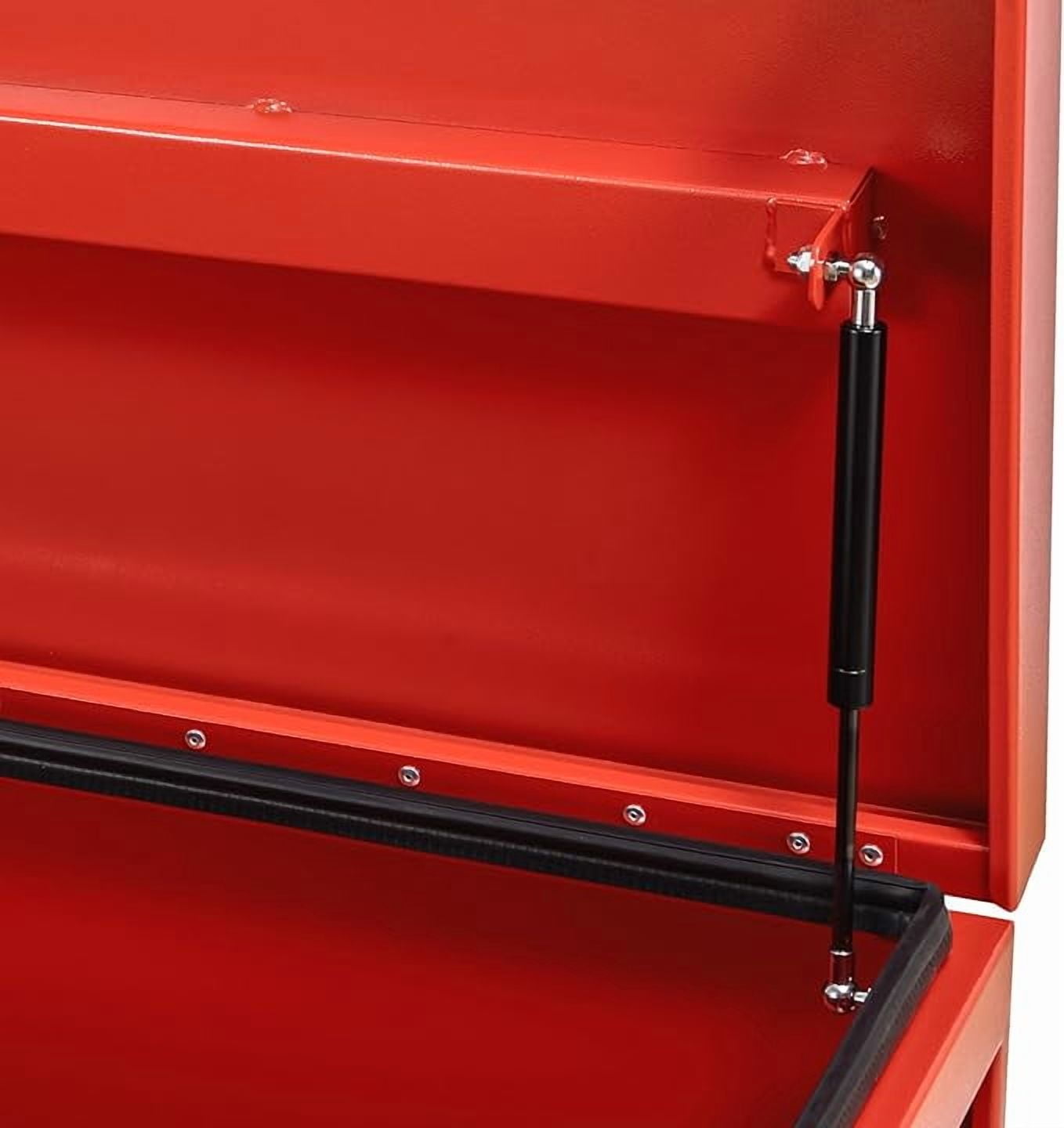 Aluminum Truck Tool Box Jobsite Storage Box Toolbox Chest Cabinet Heavy Duty Truck Bed Toolbox Gangboxes Tools Organizer Pick Up Truck Bed RV Trailer With Side Handles