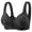 Black, variant on Women Bras Underwear Shapewear Wireless Armpit Fat Control Push-Up Breathable Front Closure Solid Color Lifting Blue S