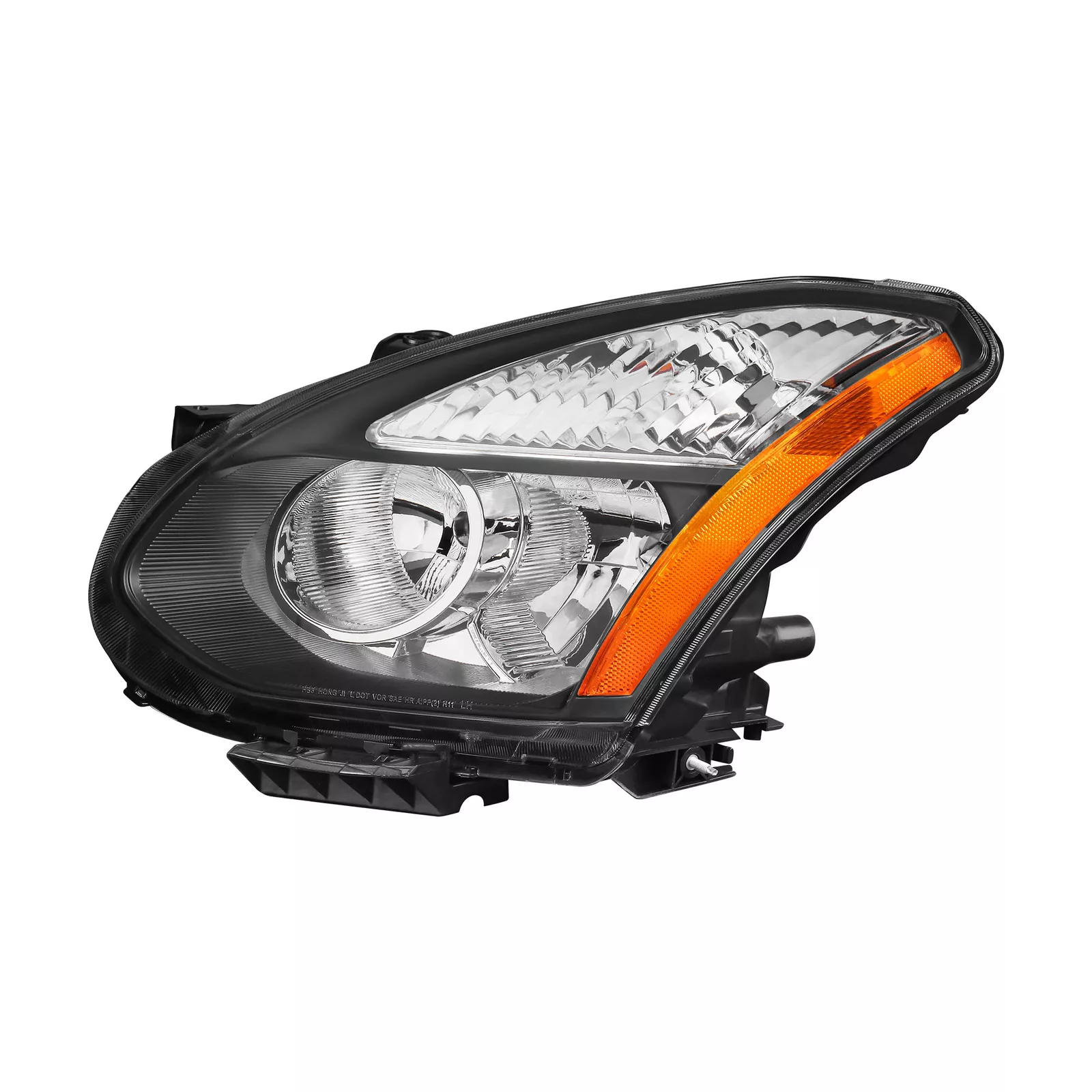MOSTPLUS Black Headlights Assembly for 2008-2013 Nissan Rogue Left & Right