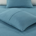 thumbnail image 6 of GDF Studio 8-Piece Seersucker Comforter & Quilt Set, Watercolor Stripe Print, King/Cal King Size, Aqua, 6 of 9