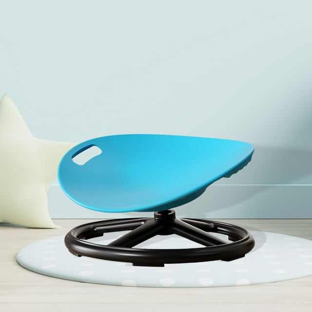 Silla giratoria para niños, taburete giratorio antideslizante, juguete sensorial para entrenamiento de coordinación corporal, silla oscilante para Azul