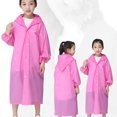thumbnail image 3 of PAVEOS Kids Raincoat Clearance Sale Children's Outdoor Travel Fashion Adult Raincoat Thick Transparent Evc Raincoat Pink-u, 3 of 5