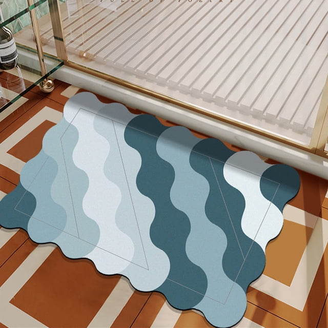 Xihbxyly Alfombrilla de Baño de Tierra de Diatomeas, Superabsorbente, de Secado Rápido, con Base de Goma Antideslizante, Fácil de Limpiar, Multiusos, para Baño, Lavandería y Cocina, 60 X 40 Cm.