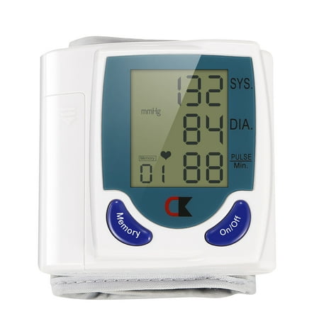 Digital Wrist Blood Pressure Monitor (Measures Pulse, Diastolic and Systolic, Best Reading, High Normal and