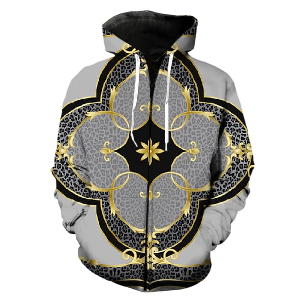 Sudadera con capucha y cremallera para hombre, con estampado abstracto de animales, estilo Harajuku, de gran tamaño, para adolescentes, estilo hip hop, manga larga, unisex, con estampado 3D, para prim