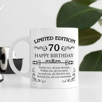 70th Birthday Gifts Women Men 11 Oz Coffee Mug 70 Year Old Present Ideas Mom Dad Wife Husband Son Daughter Friend Colleague Coworker