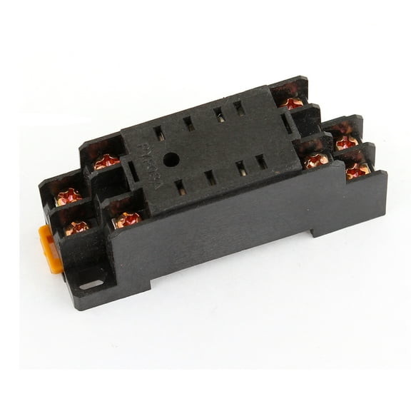 Unique Bargains PYF08A 8 Pins Screw Terminal Relay Socket Base DIN Rail for HH52P