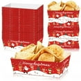 thumbnail image 1 of 20 Piece Christmas Food Snack Tray Christmas Party Snack Disposable Paper Tray With Beautiful Pattern Durabled And Easy To Use, 1 of 6