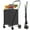Black, variant on Shopping Cart with Shelf,Grocery Cart on Wheels,Foldable Utility Shopping Carts with Double Basket and 360° Rolling Swivel Wheels for Groceries Laundry