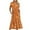 Orange-A, variant on Penkiiy Women's Summer Casual Short Sleeve Crewneck Dress Casual Flowy Tiered Maxi Beach Dress With Pockets Shiny Print Dress L Purple