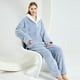 thumbnail image 2 of Pijama de mujer independiente de invierno con cuello en V y manga larga engrosada, 2 of 6