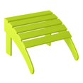 thumbnail image 5 of WestinTrends Highland 2-Piece Outdoor Patio HDPE Adirondack Chair With Ottoman and Cup Holder Set, Lime, 5 of 8