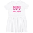 thumbnail image 3 of Inktastic Mimi Said Could Funny Granddaughter Girls Toddler Dress, 3 of 5
