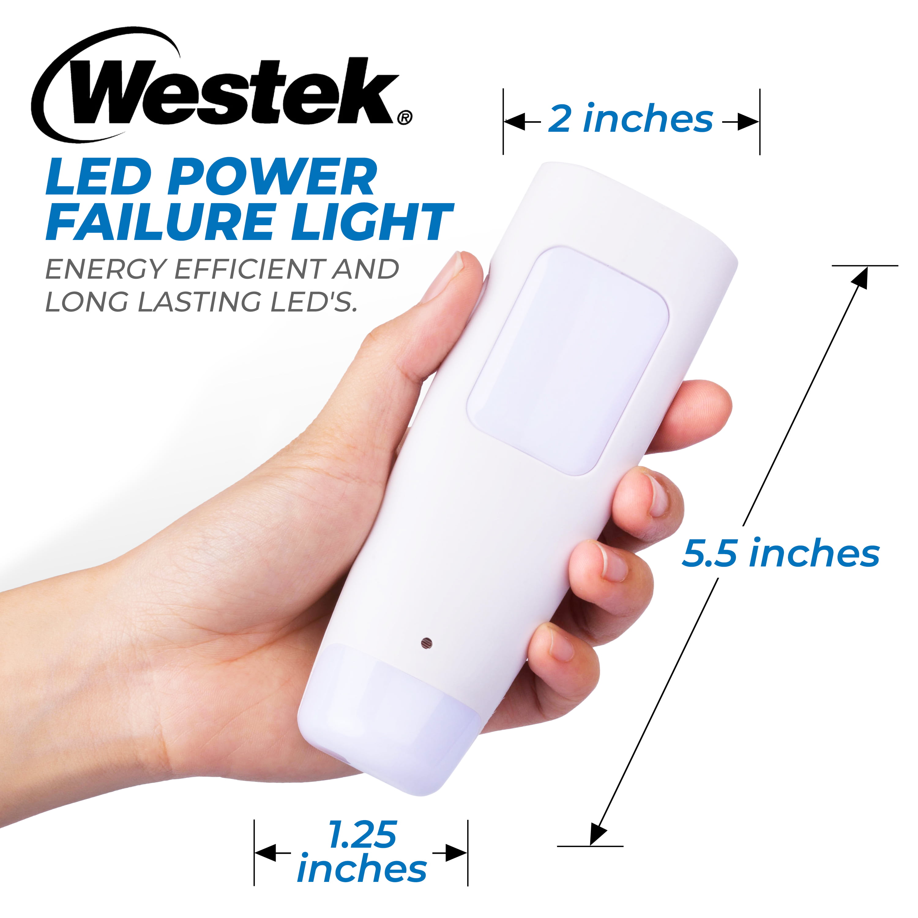 Westek LED Emergency Lights for Home Power Failure, 2 Pack - 3 Function Power  Failure Light, Rechargeable Flashlight and Night Light - Must-Have for Snow  Storms… in 2023