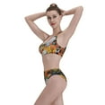 thumbnail image 6 of Picia Welcom Fall Women's High Waisted Bikini Scoop Neck Swimsuit Two Pieces Bathing Suit-Medium, 6 of 8