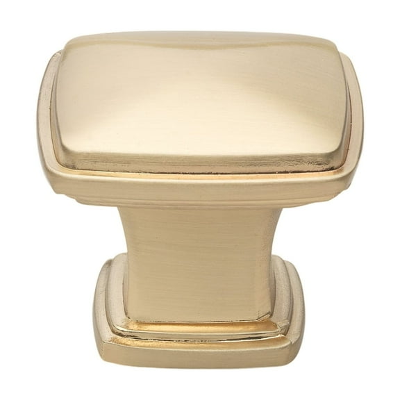 GlideRite 1-1/4 in. Square Decorative Cabinet Knob, Champagne Gold - 81091-CHPG, 1 Pack