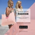 thumbnail image 4 of Tmrbno Women's Transparent Jelly Beach Tote Bag, Neon Flamingo, Large, 4 of 6