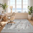 thumbnail image 3 of Design&I 8'x10' Ultra Soft Area Rug, Door Curved Flowing Wave Entry Stepped Borders Decorative Front None Fluffy Washable Non Shedding for Bedroom Living Room Under Sectional, 3 of 7