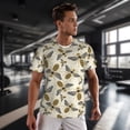 thumbnail image 3 of Wukai Flying Bees1 Print Men's Short-Sleeved Mesh T-Shirt,Quick-Dry Short Sleeve Workout T-Shirt-, 3 of 8